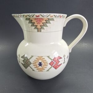 Vintage STUDIO NOVA "Timberline" Southwest Aztec Indian Water 7" Pitcher Y2318